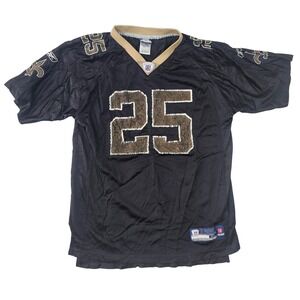 Reebok New Orleans Saints Reggie Bush 25 Jersey Youth XL Black Gold NFL Football